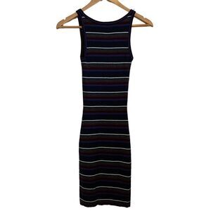 T by Alexander Wang Size XS Dress Striped Bodycon Ribbed Sleeveless Midi